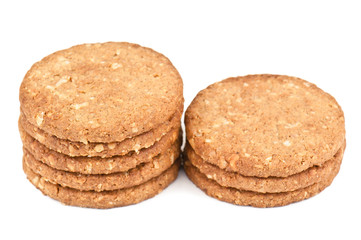 stack of oat cookiea