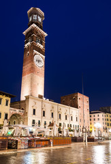 Obraz premium Torre dei Lamberti, Verona