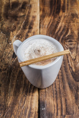 Cappuccino cup of coffee