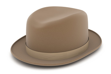 brown hat