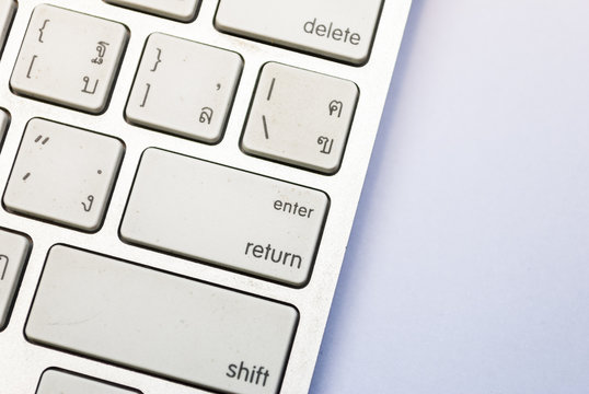 closeup of computer - Keyboard of a notebook computer. - Powered by Adobe