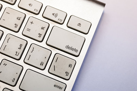 closeup of computer - Keyboard of a notebook computer.