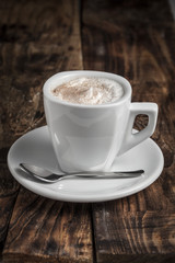 Cappuccino cup of coffee