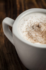 Cappuccino cup of coffee