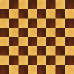 Wooden realistic chessboard vector background