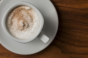 Cappuccino cup of coffee