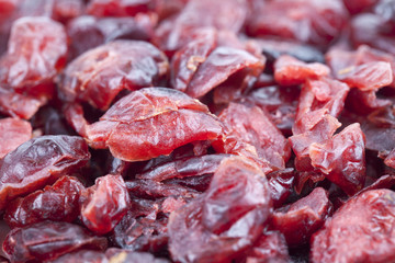 Dried cranberries background