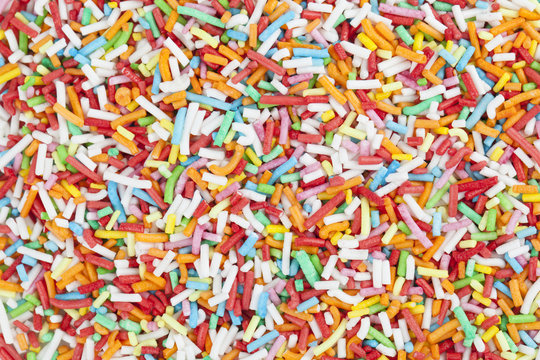 Colorful candy sprinkles background