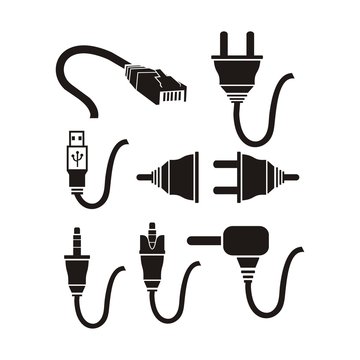 Plug Cable Icons Sets