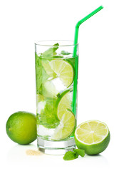 fresh mojito cocktail isolated