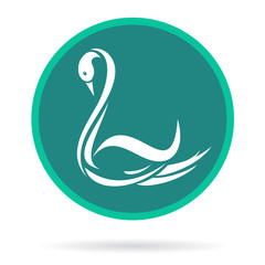 Vector image of an swans , illustration - vector