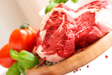 Organic Red Raw Steak Sirloin