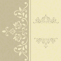 retro floral invitation card