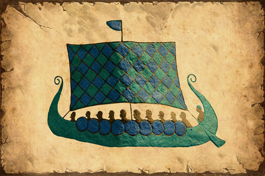 Retroplakat - Wikinger