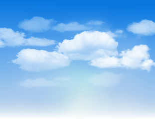 Ciel bleu avec des nuages.