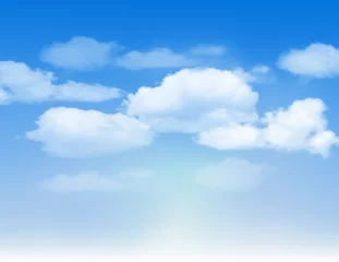 Papier Peint photo Lavable Ciel Ciel bleu avec des nuages.