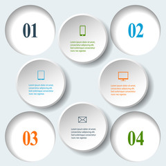 Abstract paper infografics. Internal and external data concept