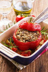 paprika gefüllt mit hackfleisch
