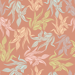 Seamless pattern of  leaf background