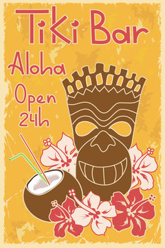 Vintage Tiki Bar Poster