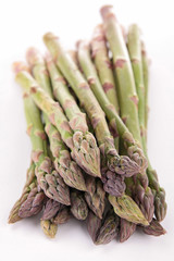 isolated raw asparagus