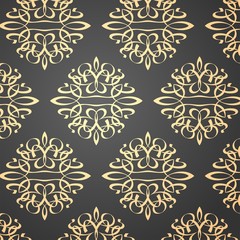 Wallpaper ornament. Decorative pattern in line-art style