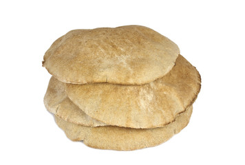 Pita Bread Isolated On White Background