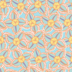 Seamless pattern of colorful flower background