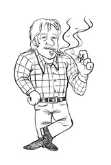 cartoon smoker