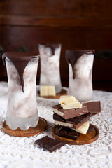 Stracciatella and Chocolate Ice Cream