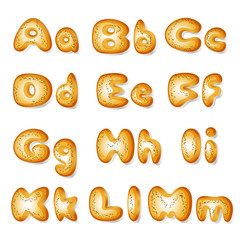 abc made of bread cookies set1
