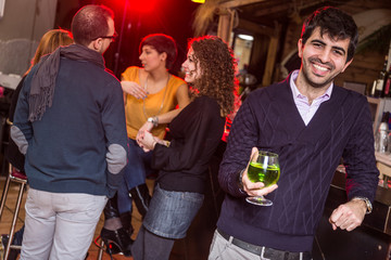Group of Friends in a Night Club