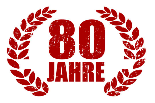 stempel, 80 JAHRE