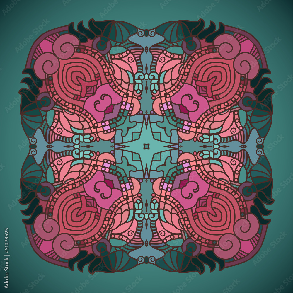 Aufkleber Vector Square Decorative Design Element