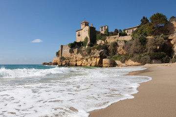 Beach and castle of Tamarit