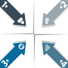 arrow infographic stock vector