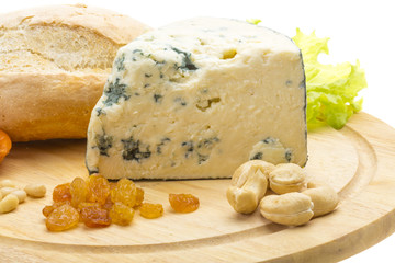 Slice of blue cheese