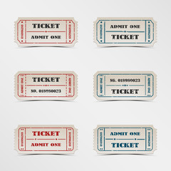 Collection vintage ticket