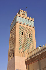 Obraz premium part of mosque and minaret Marrakesh, Morocco.