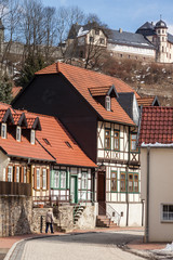 Stolberg Fachwerkstadt im Harz mit Blick zum Schloss