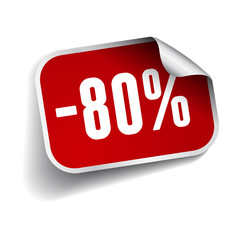 Sale percents label. Vector.