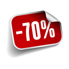Sale percents label. Vector.