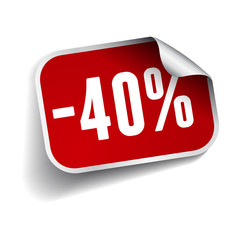 Sale percents label. Vector.