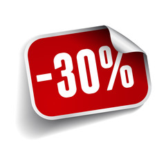 Sale percents label. Vector.