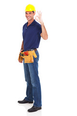 handyman giving ok sign