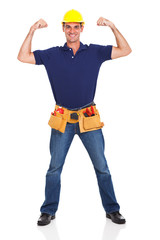 strong handyman posing