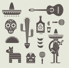 Mexico icons - 51284116
