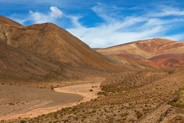 Fototapeta na wymiar Colored mountains, Jujuy Argentina