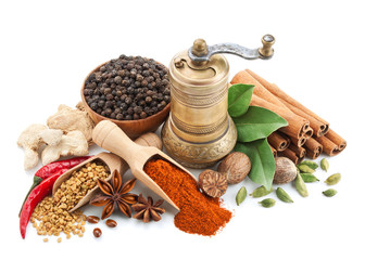 composition with different spices and herbs isolated - 51284583