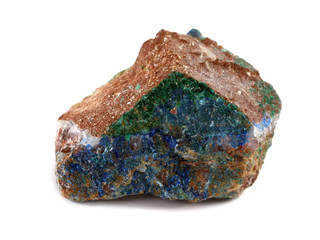 Azurite deep blue copper mineral rock